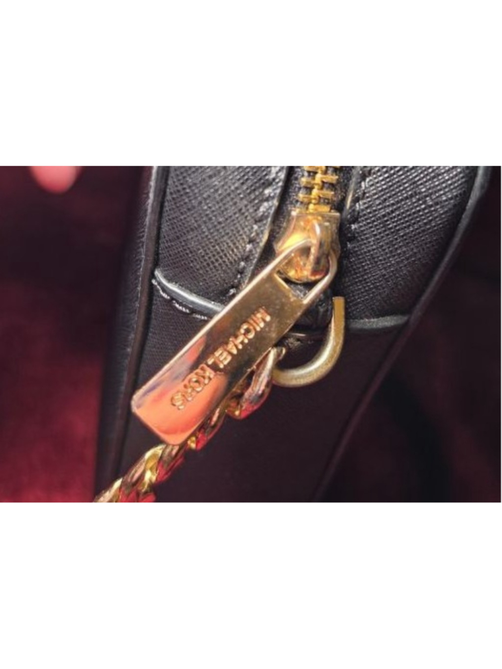 Michael Kors Jet Set Crossbody Bag Black Gold - Picture 4 of 6